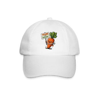 Cheerful Vegan Carrot - Baseball Cap - white/white - Front