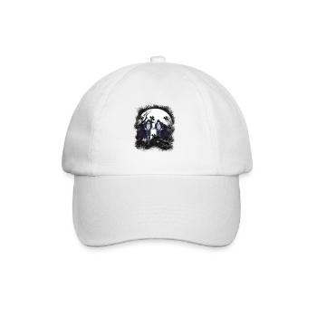 Horror Halloween Fledermäuse Kämpfer Schwert - Baseballkappe - Weiß/Weiß - Vorne