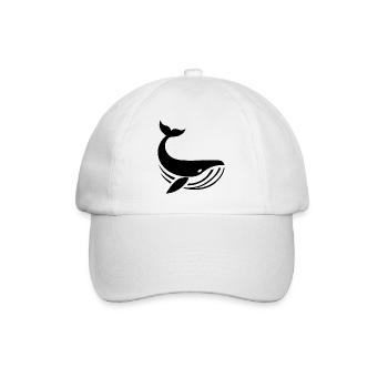 Wal Vektor - Baseballkappe - Weiß/Weiß - Vorne