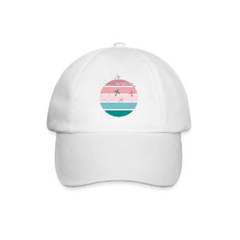 AVgeeks Aviation Airline Airplane Flying - Baseball Cap - white/white - Front