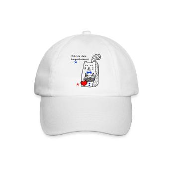 Chat mangeur d’inquiétude - Casquette classique - blanc/blanc - Devant