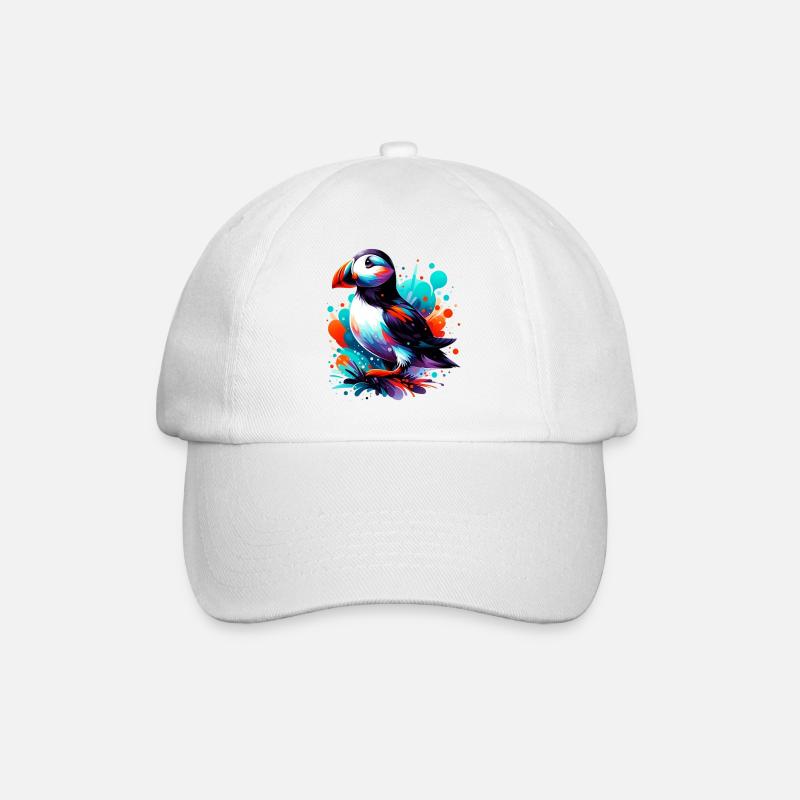Papageitaucher - Baseballkappe - Weiß/Weiß