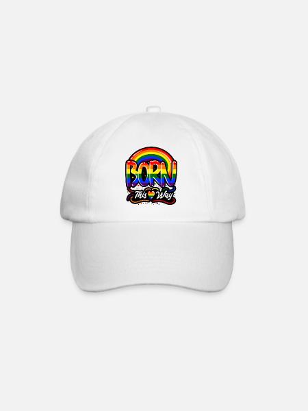 Nacidos de esta manera: Celebra el orgullo y la igualdad - Gorra béisbol - blanco/blanco