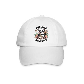 Panda - Feeling Snacky - Baseball Cap - white/white - Front