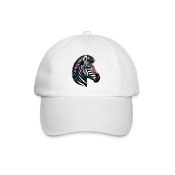 Zebra - Baseballkappe - Weiß/Weiß - Vorne