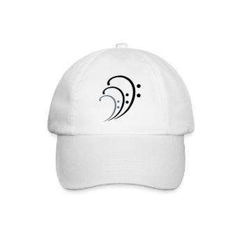 3 Clé de Musique de Fa Trois Notes de Musique Notes de Musique - Casquette classique - blanc/blanc - Devant