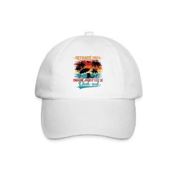 Retraité 2024 humour retraite cadeau pour retraité - Casquette classique - blanc/blanc - Devant