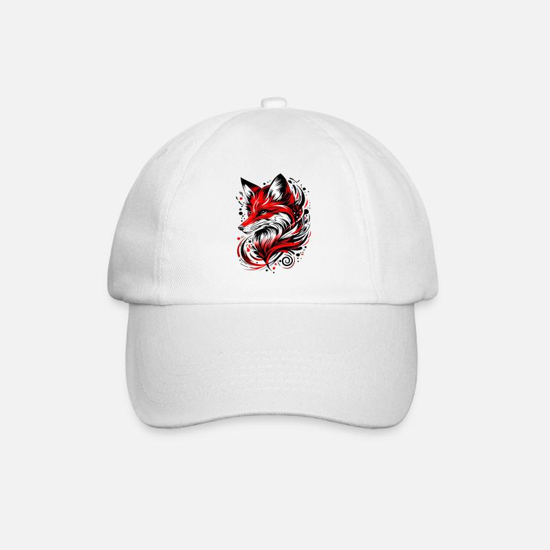 Fox - Baseball Cap - white/white