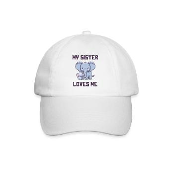Ma sœur m’aime - Dictons de bébé - Meine Schweste - Casquette classique - blanc/blanc - Devant