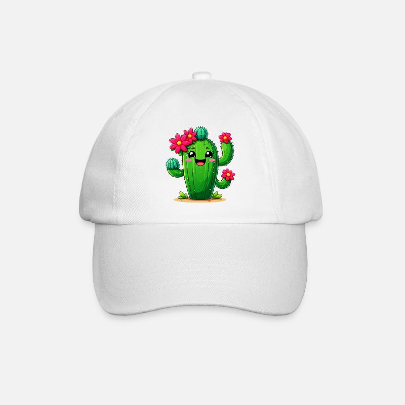 Kaktus - Baseballkappe - Weiß/Weiß