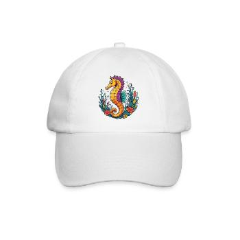 Sea horse - Baseball Cap - white/white - Front