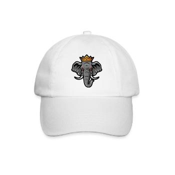 Elephant Head Crown - Baseball Cap - white/white - Front