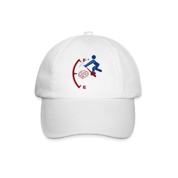« Carburant cerveau chargé » - Casquette classique - blanc/blanc - Devant
