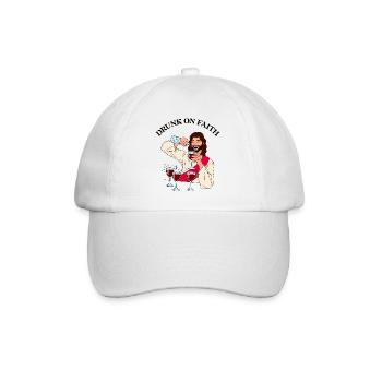 Drunk On Faith Religious Design - Baseball Cap - white/white - Front