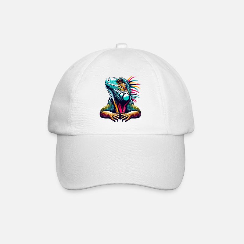 Leguan - Baseballkappe - Weiß/Weiß