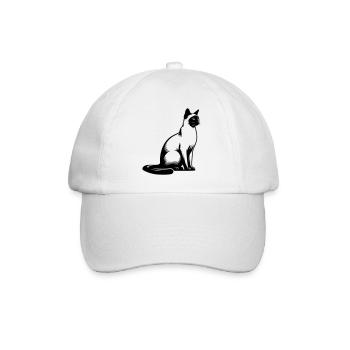 Siamkatze - Baseballkappe - Weiß/Weiß - Vorne