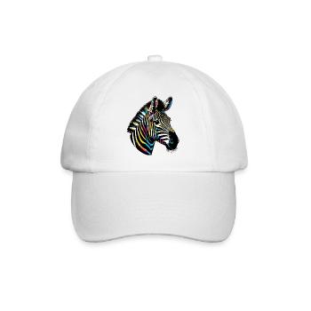Zebra - Baseballkappe - Weiß/Weiß - Vorne