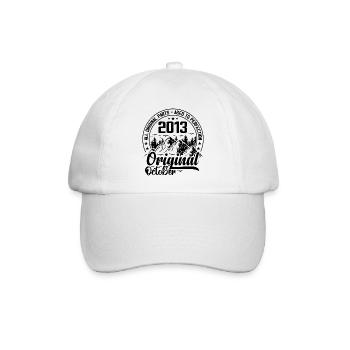 2013 October Original: 11 Year Anniversary Gift - Baseball Cap - white/white - Front