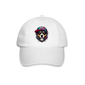 Dog - Baseball Cap - white/white - Front