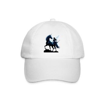 La fée et la licorne : une aventure nocturne. - Casquette classique - blanc/blanc - Devant
