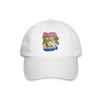 Funny Let's Celebrate Birthday Turtle - Baseball Cap - white/white - Front