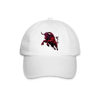 Stier - Baseballkappe - Weiß/Weiß - Vorne