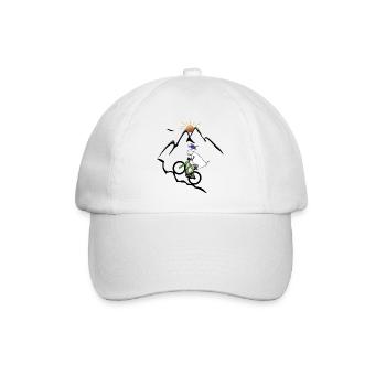 Mountain Bike Goat - Baseball Cap - white/white - Front