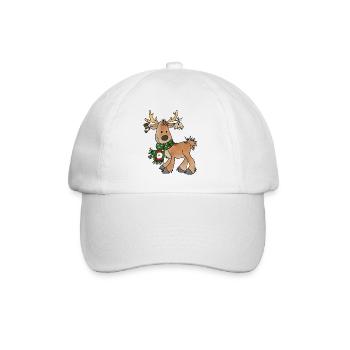 Weihnachtsren - Baseballkappe - Weiß/Weiß - Vorne
