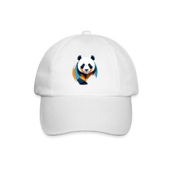 Panda Vector Art with Vibrant Colors Illustration - Baseball Cap - white/white - Front