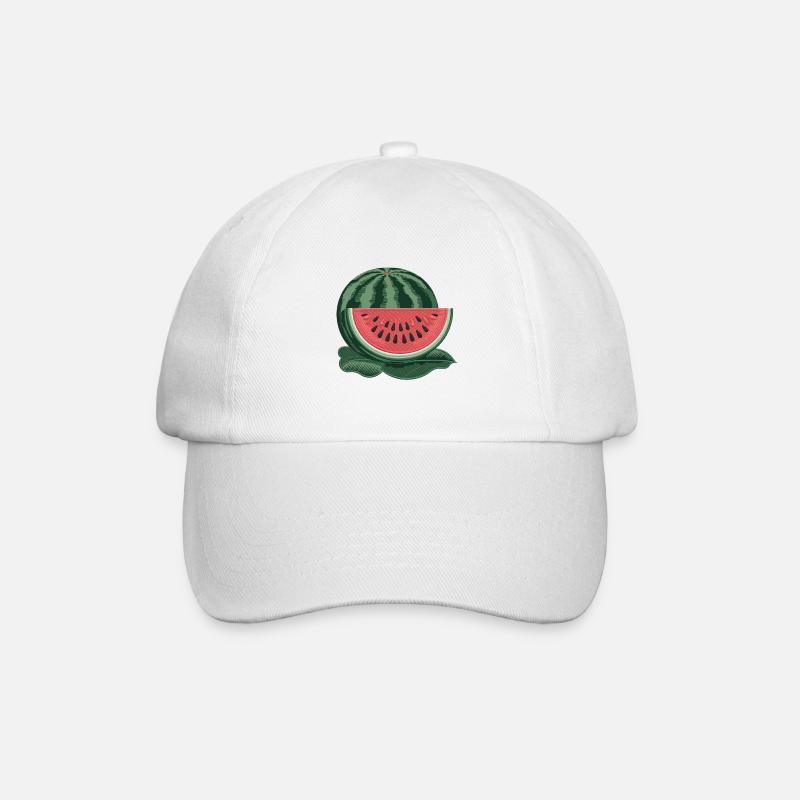 Pastèque brodée - Casquette classique - blanc/blanc