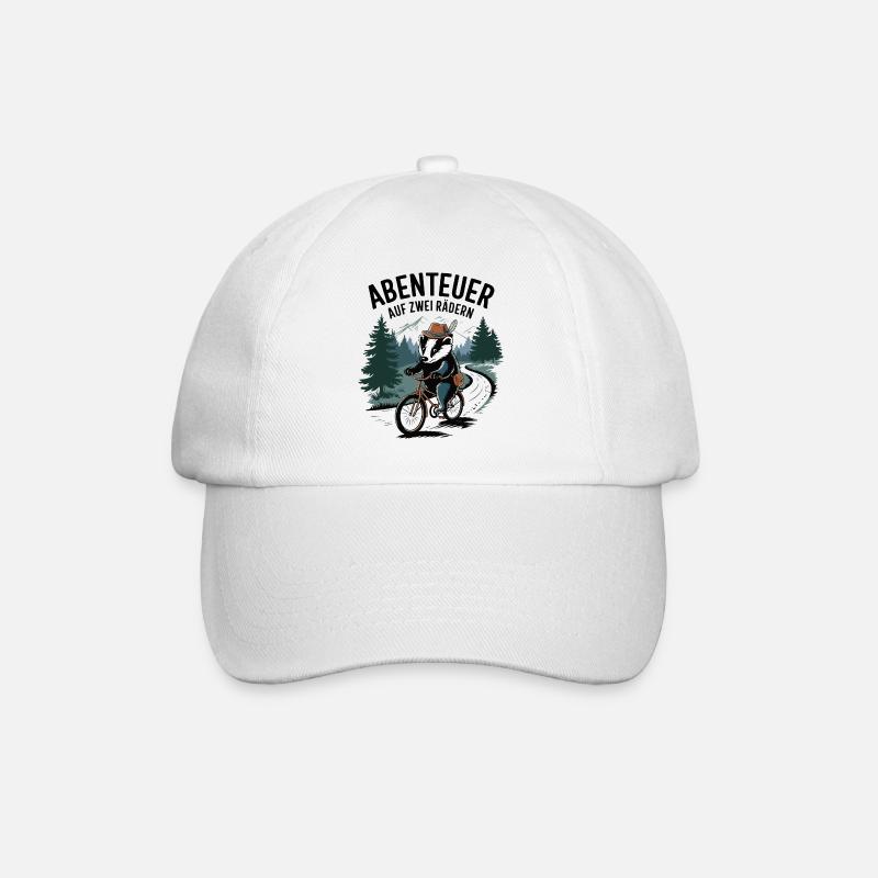 Abenteuer auf zwei Rädern - Baseballkappe - Weiß/Weiß