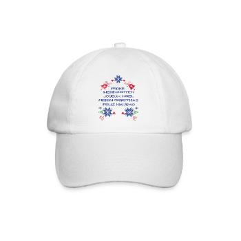 Frohe Weihnachten, Merry Christmas, Feliz Navidad, - Baseball Cap - white/white - Front