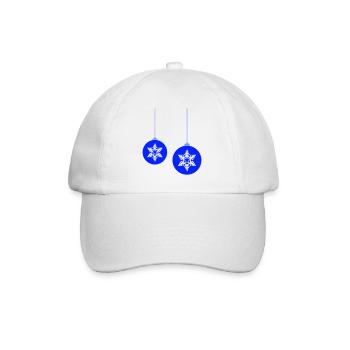 Christmas baubles star - Baseball Cap - white/white - Front