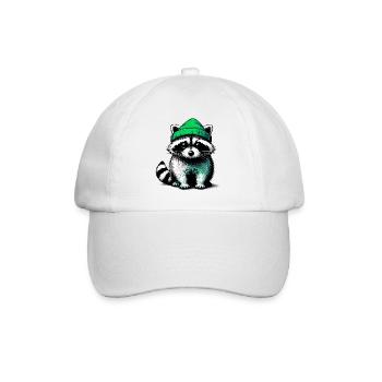 Waschbär - Baseballkappe - Weiß/Weiß - Vorne