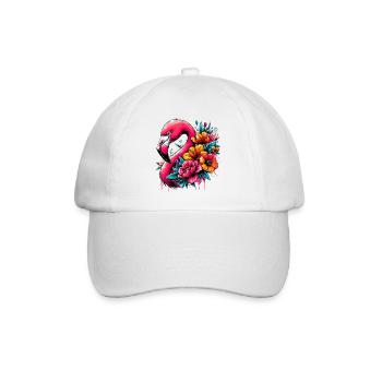 Flamingo - Baseballkappe - Weiß/Weiß - Vorne