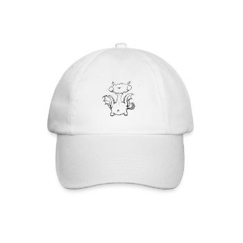 Drache - Baseballkappe - Weiß/Weiß - Vorne