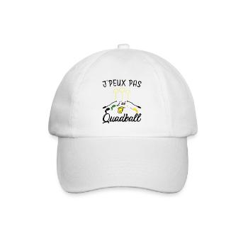 I can't I have Quadball - Baseball Cap - white/white - Front