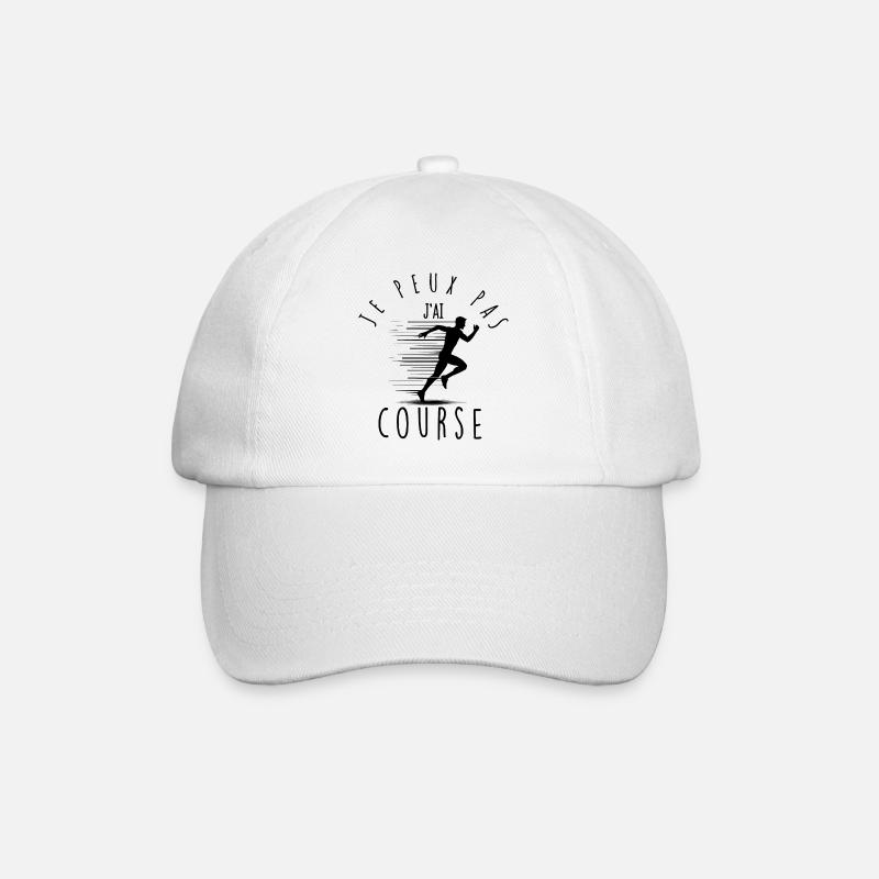 Je peux pas, j'ai course. - Casquette classique - blanc/blanc