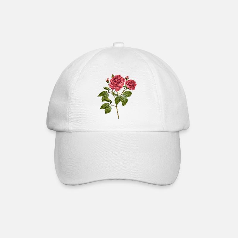 Flowers - Baseball Cap - white/white
