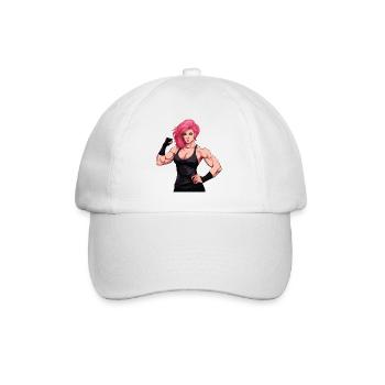 Woman Fitness Muscles Gym Girl - Baseball Cap - white/white - Front