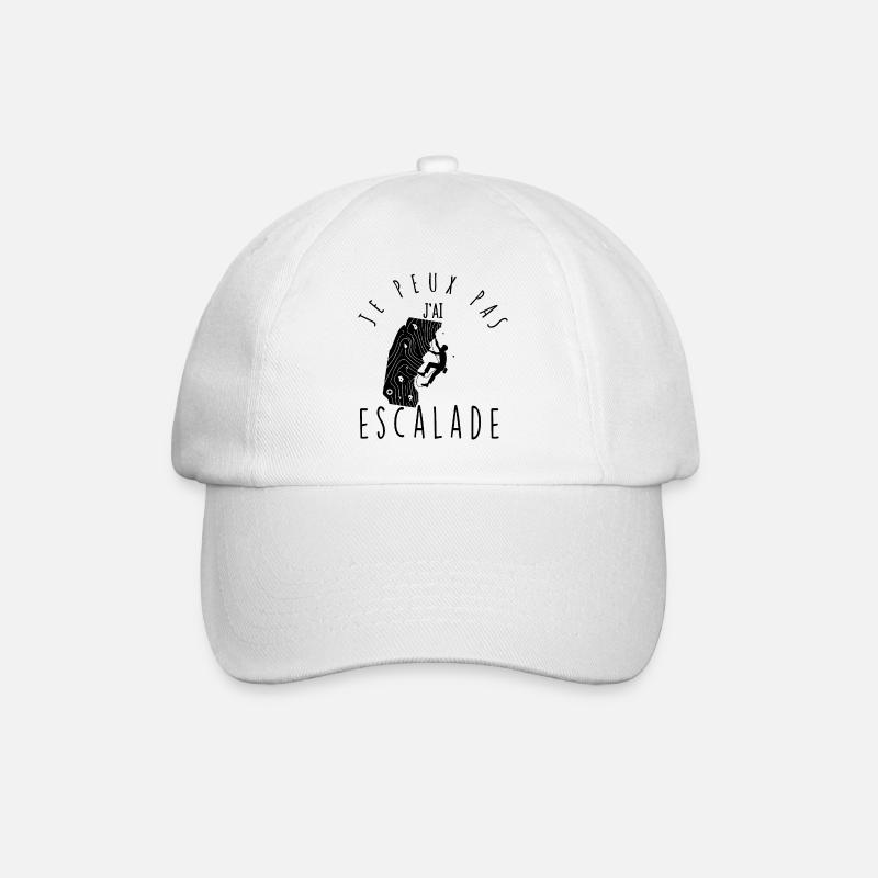 Je peux pas, j'ai escalade. - Casquette classique - blanc/blanc