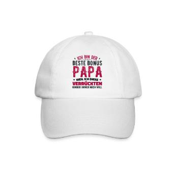 Bonus papa Beau-père Cadeau papa bonus papa - Casquette classique - blanc/blanc - Devant