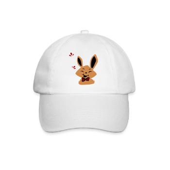 Osterhase - Baseballkappe - Weiß/Weiß - Vorne