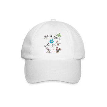 life is better with you - Baseballkappe - Weiß/Weiß - Vorne