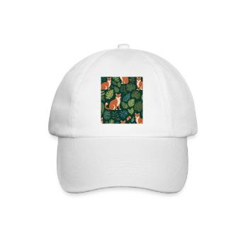 Un renard parmi les feuilles - Casquette classique - blanc/blanc - Devant