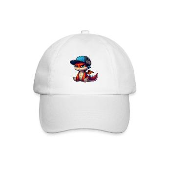 HipHop-Drache - Baseballkappe - Weiß/Weiß - Vorne