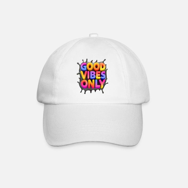 VIBES 🌈 - Baseball Cap - white/white