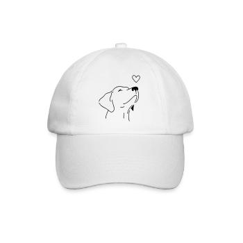 dog - Baseball Cap - white/white - Front