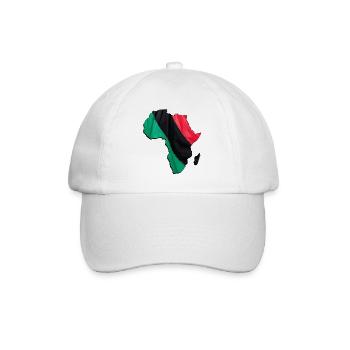 Carte du drapeau panafricain en Afrique - Casquette classique - blanc/blanc - Devant