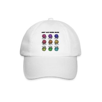 Andy war Rosen holen - Baseballkappe - Weiß/Weiß - Vorne